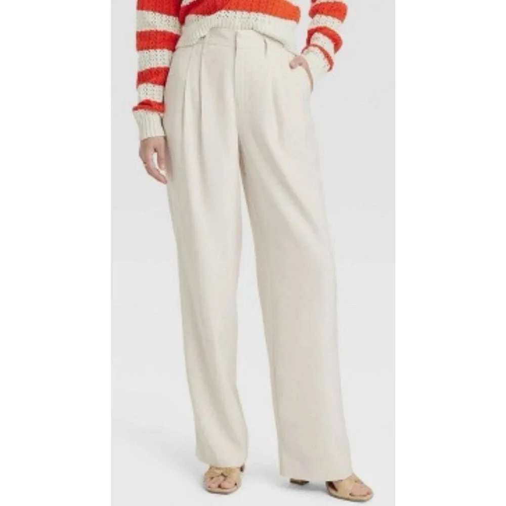 A NEW DAY WOMENS CREAM PULL ON PANTS XL
